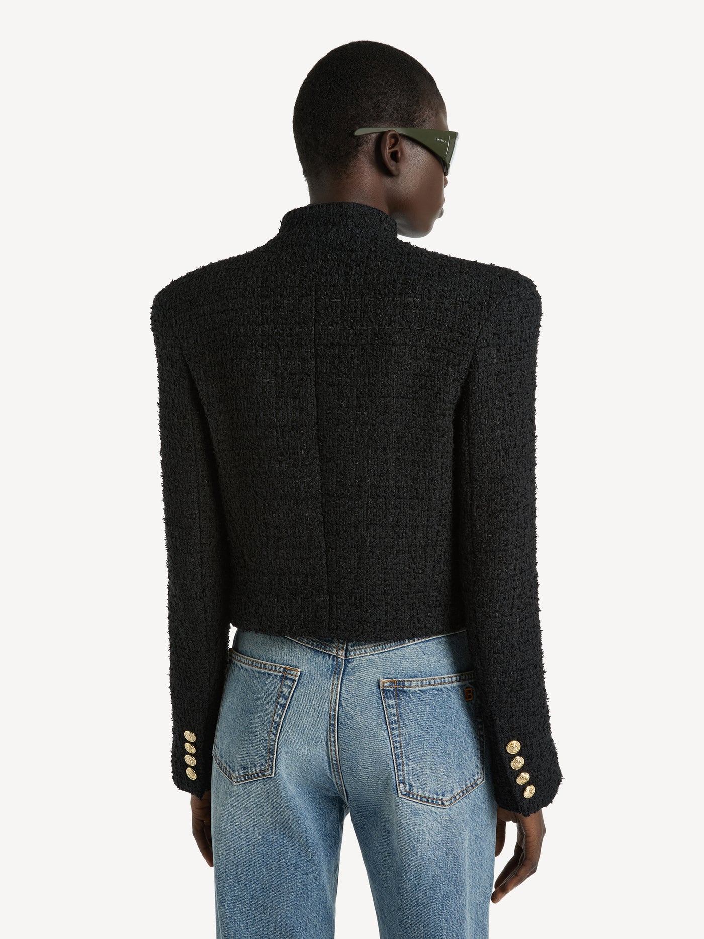 Chaqueta tipo militar de tweed