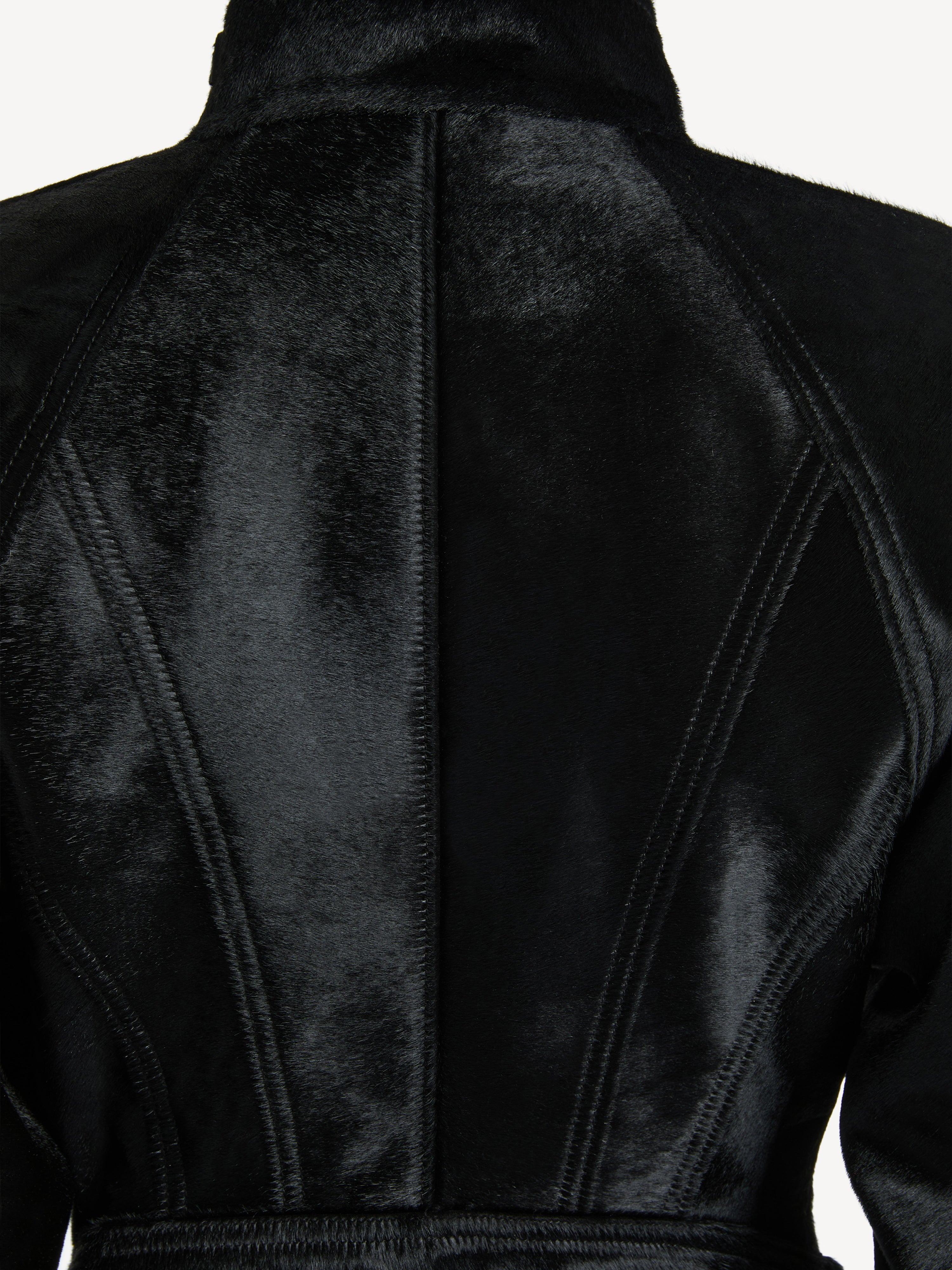 ポニー調レザーシグネチャージャケット 黒 - レディース | BALMAIN