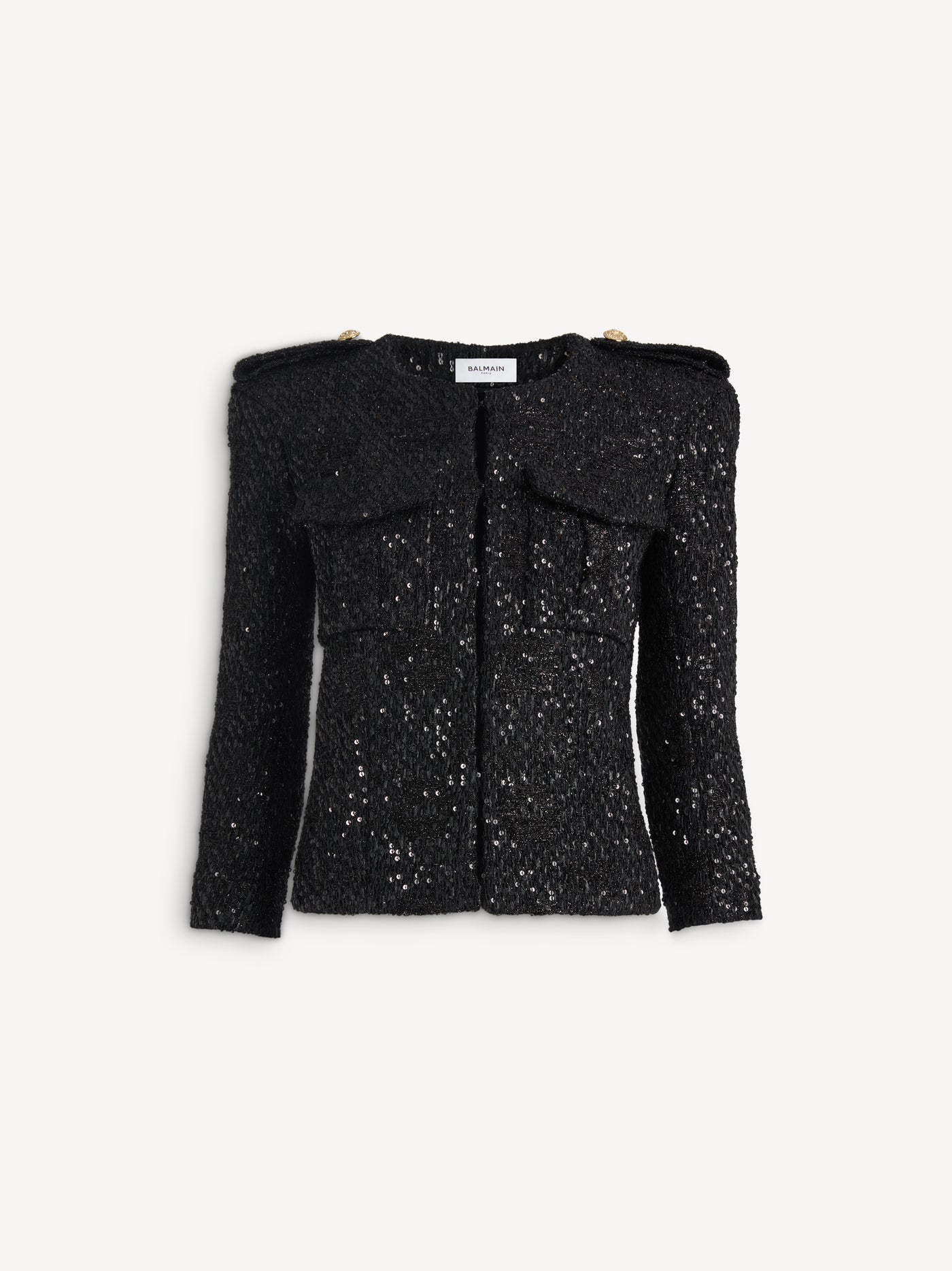 Chaqueta de tweed con lentejuelas