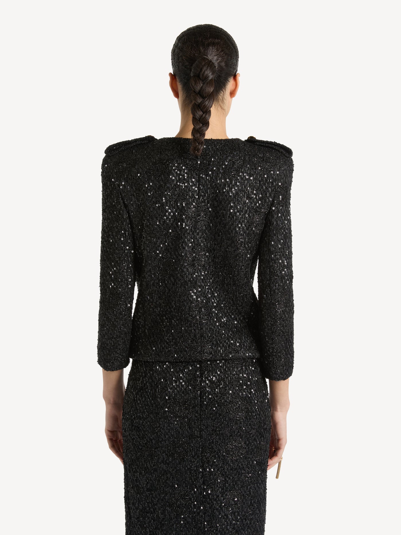 Chaqueta de tweed con lentejuelas