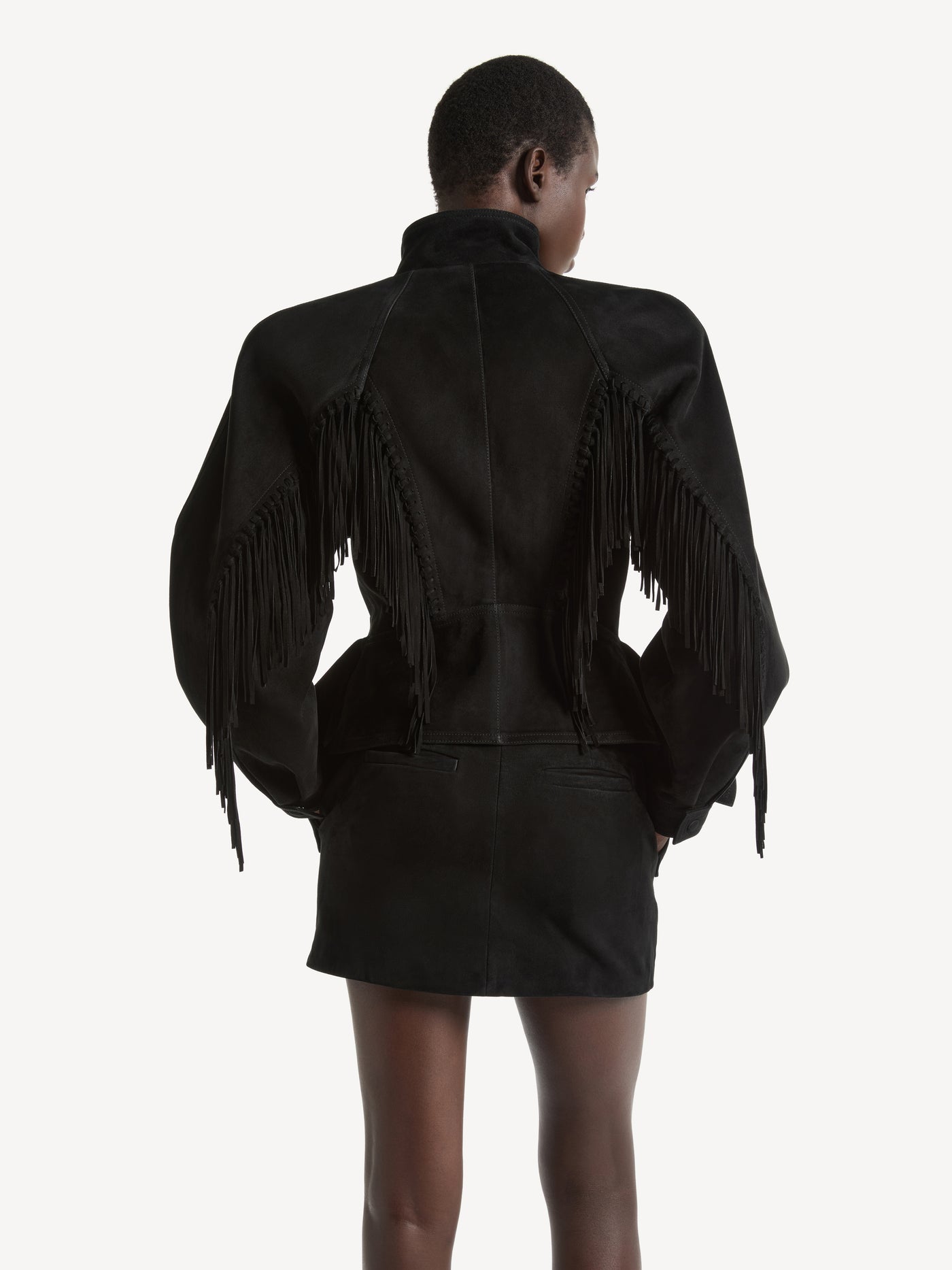 Signature jacket in suede with fringing