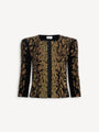 Spencer jacket in python-effect embroidered velvet