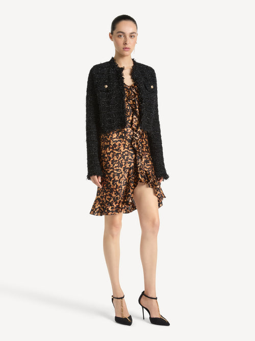 Knit lurex tweed Spencer jacket