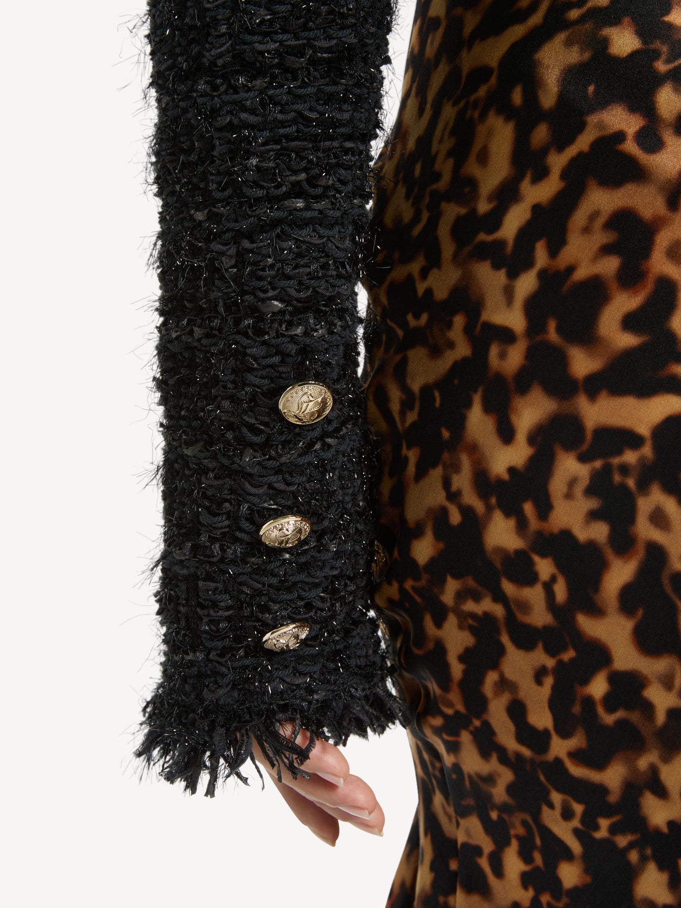 Knit lurex tweed Spencer jacket