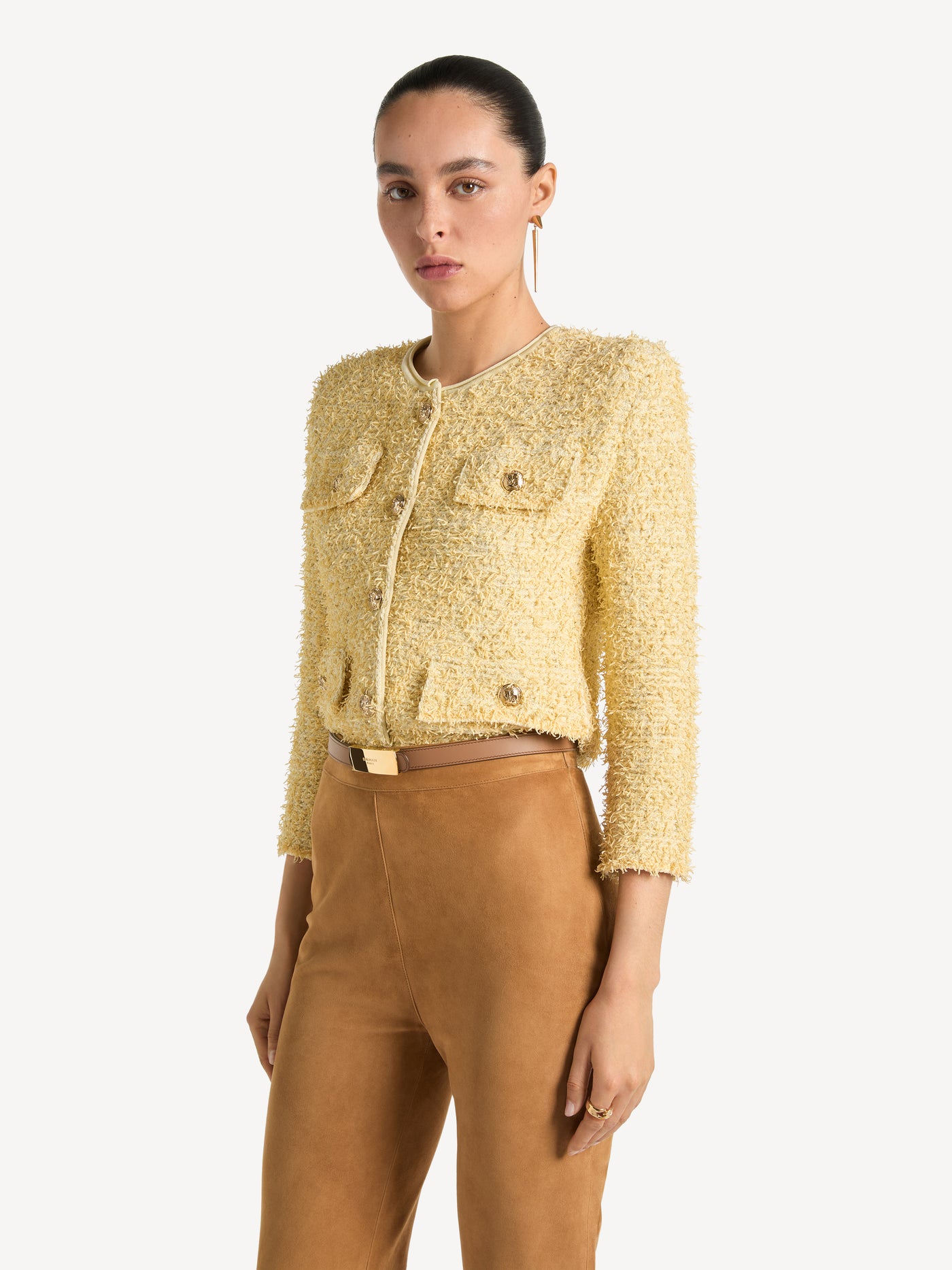 Knit tweed Spencer jacket