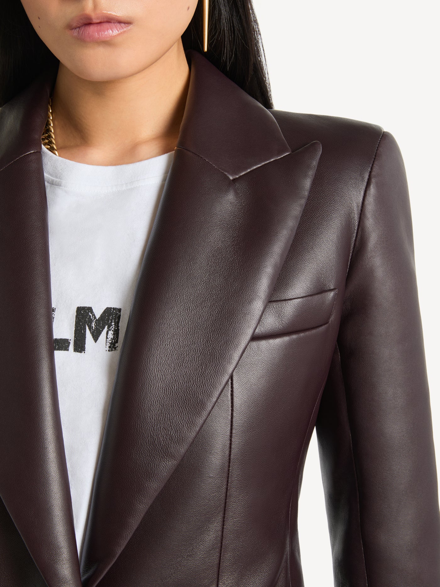 1-button jacket in lambskin