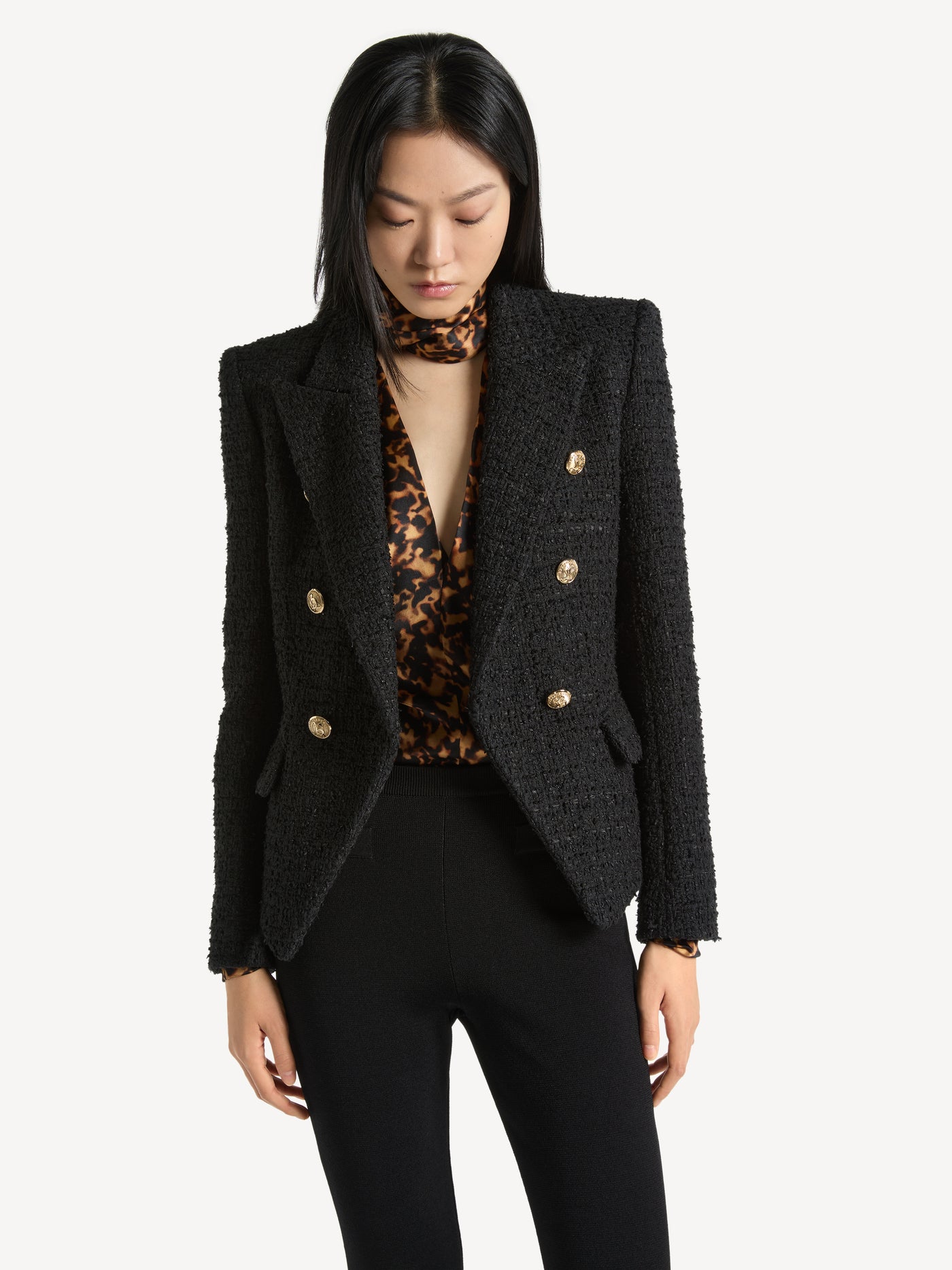 Tweed 6-button jacket
