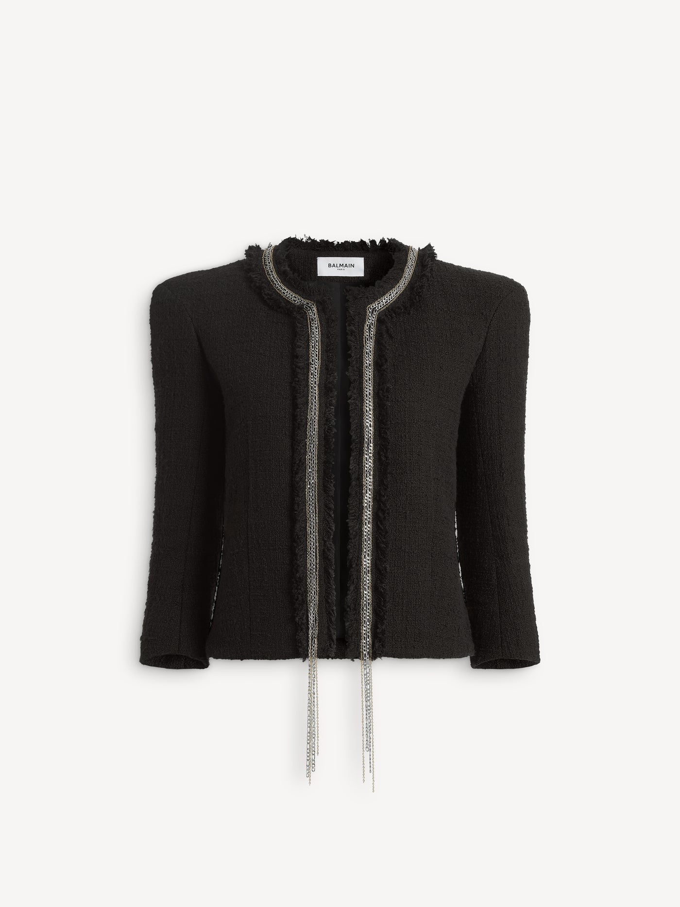 Spencer jacket in tweed with chains
