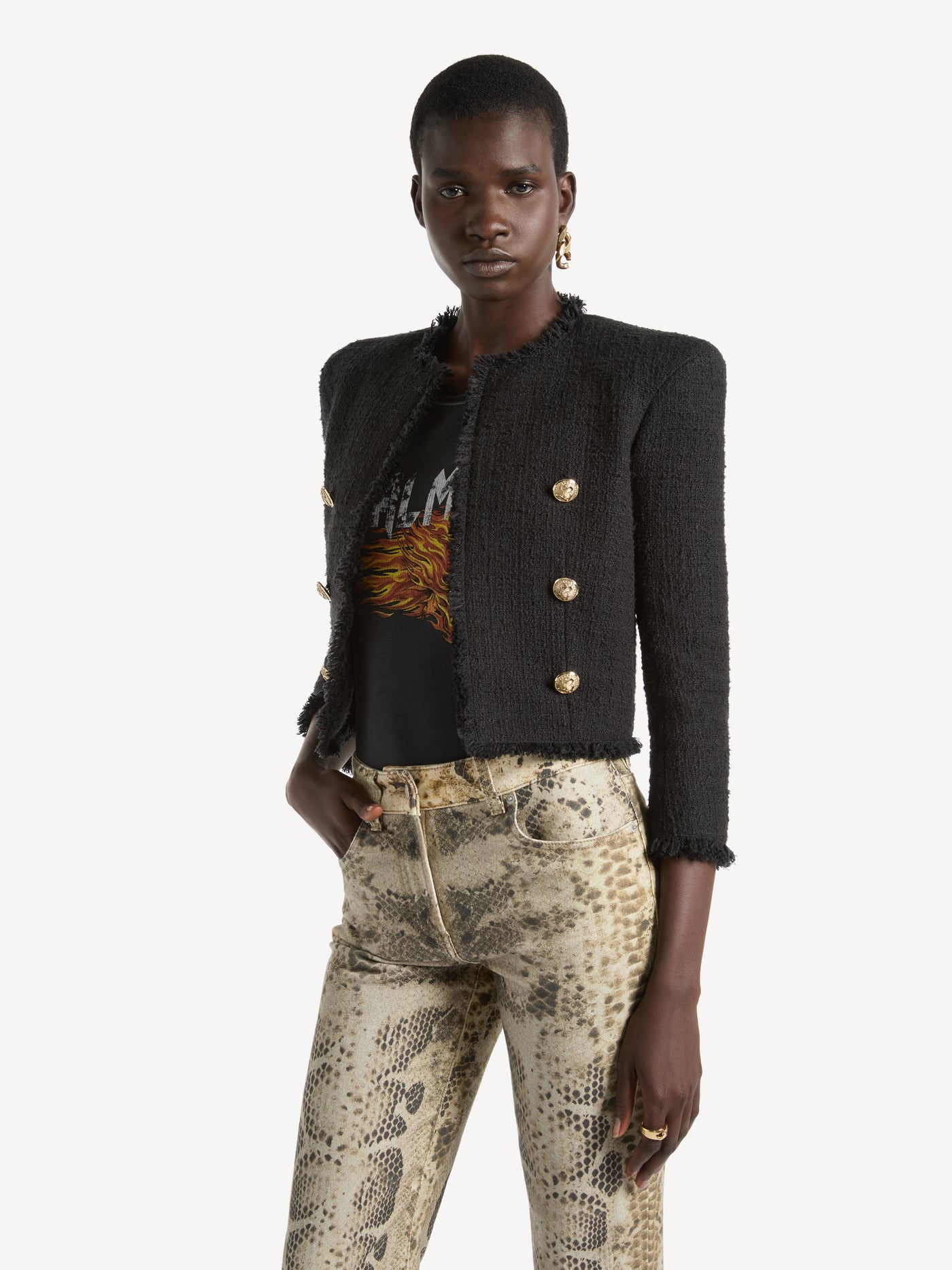 Spencer jacket in tweed