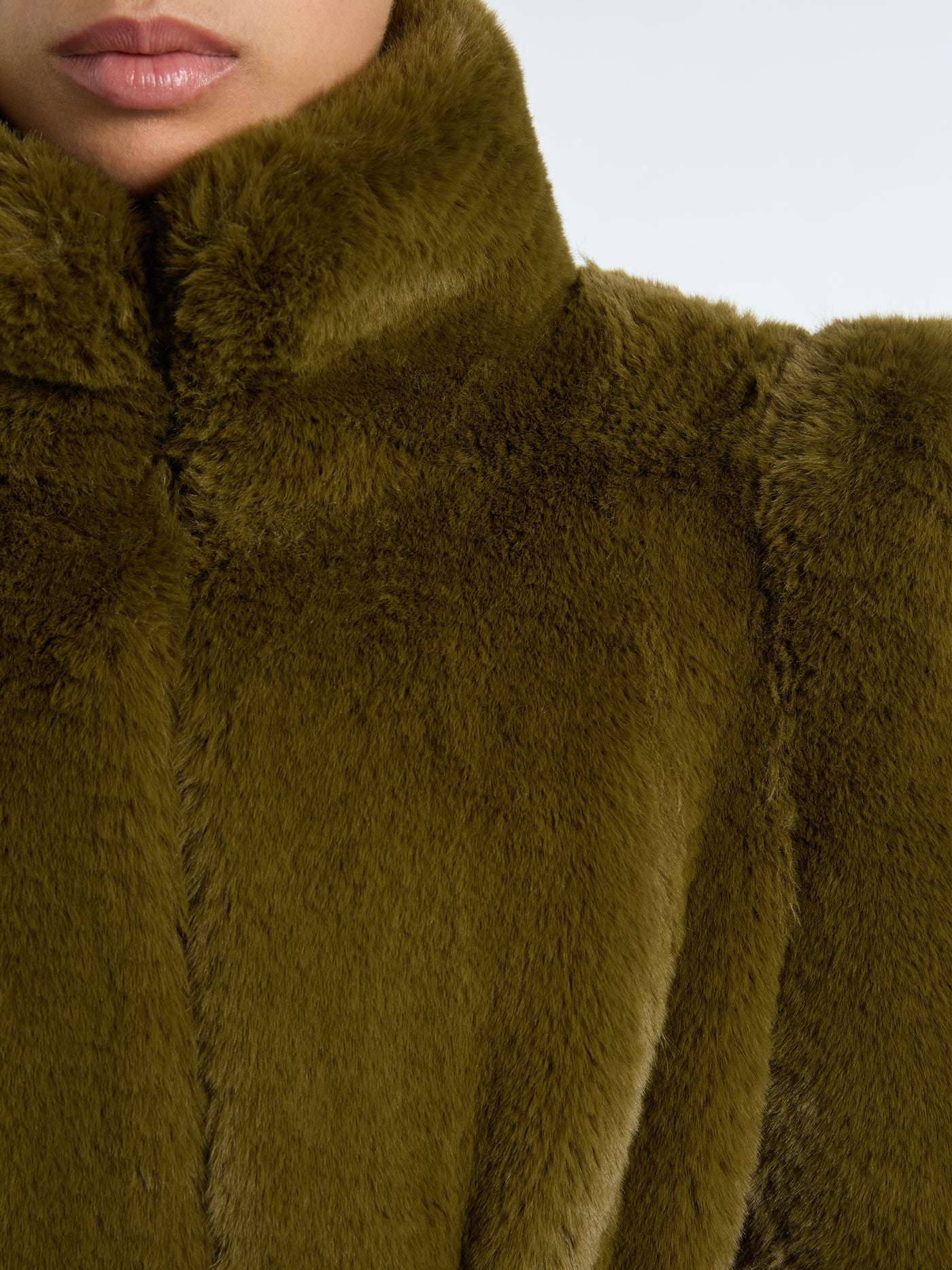 Short faux fur coat