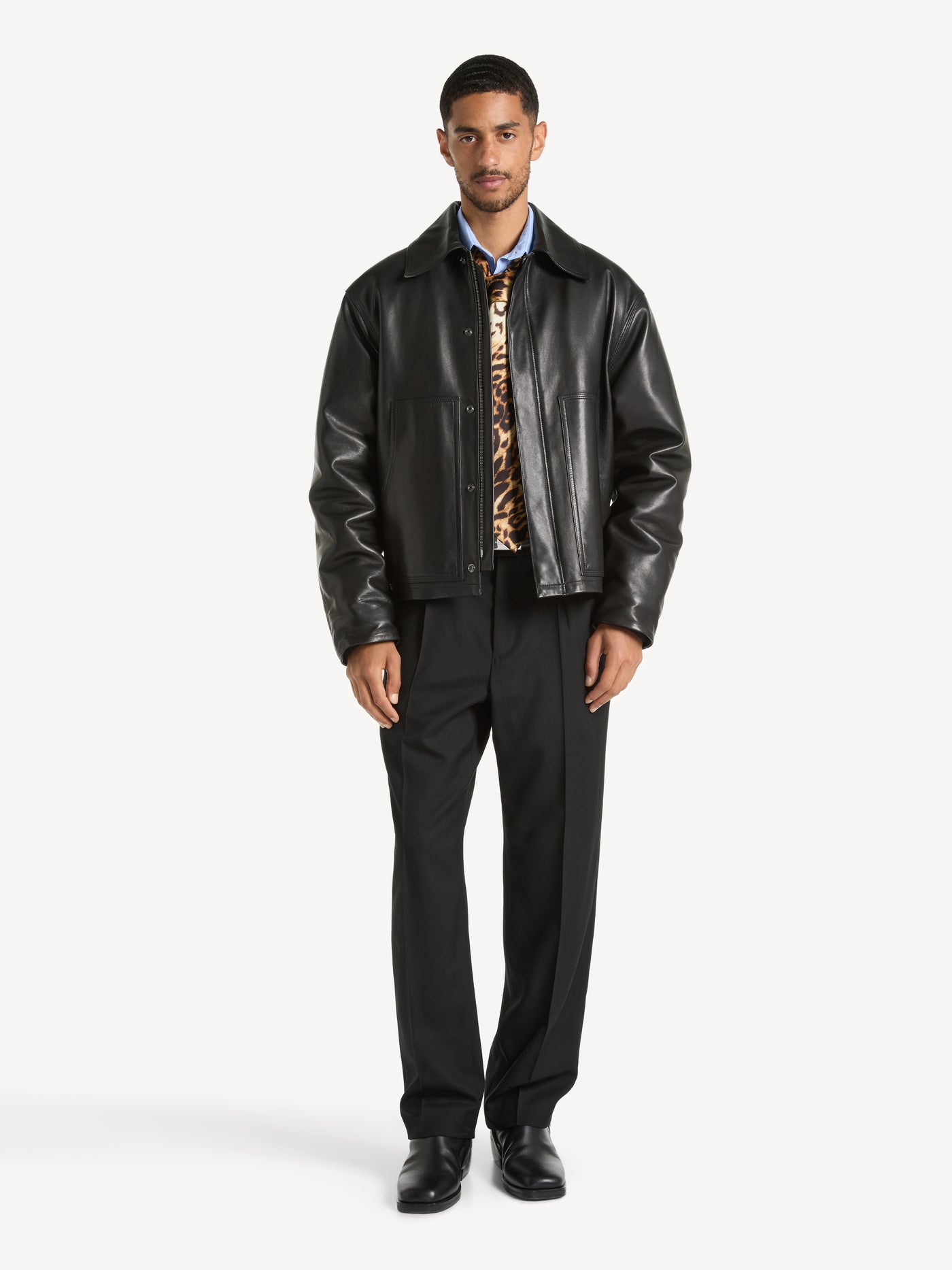 Workwear-Blouson aus Lammleder