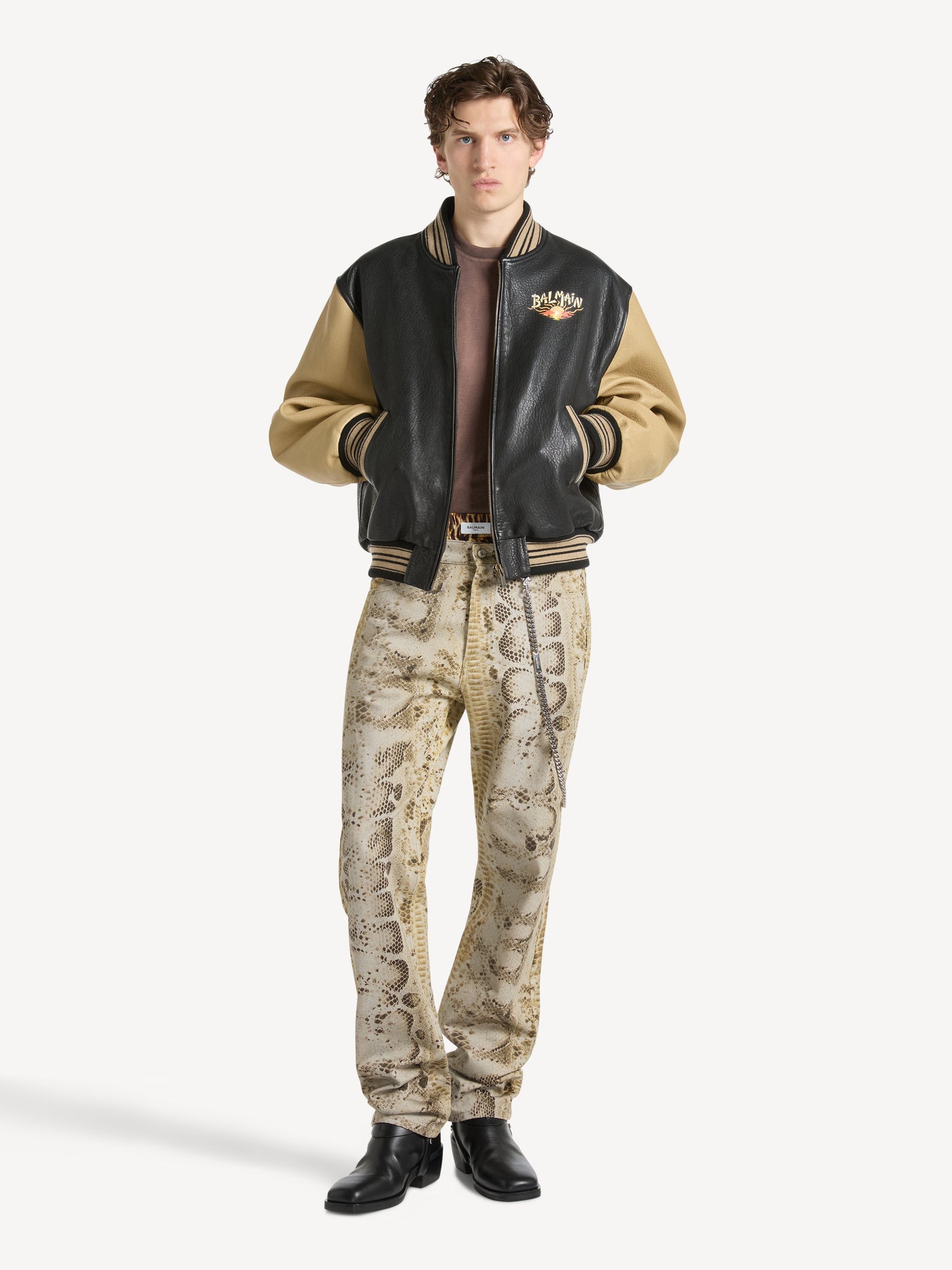 Balmain Sunset Bomberjacke aus Lammleder