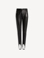 Lambskin trousers with stirrup