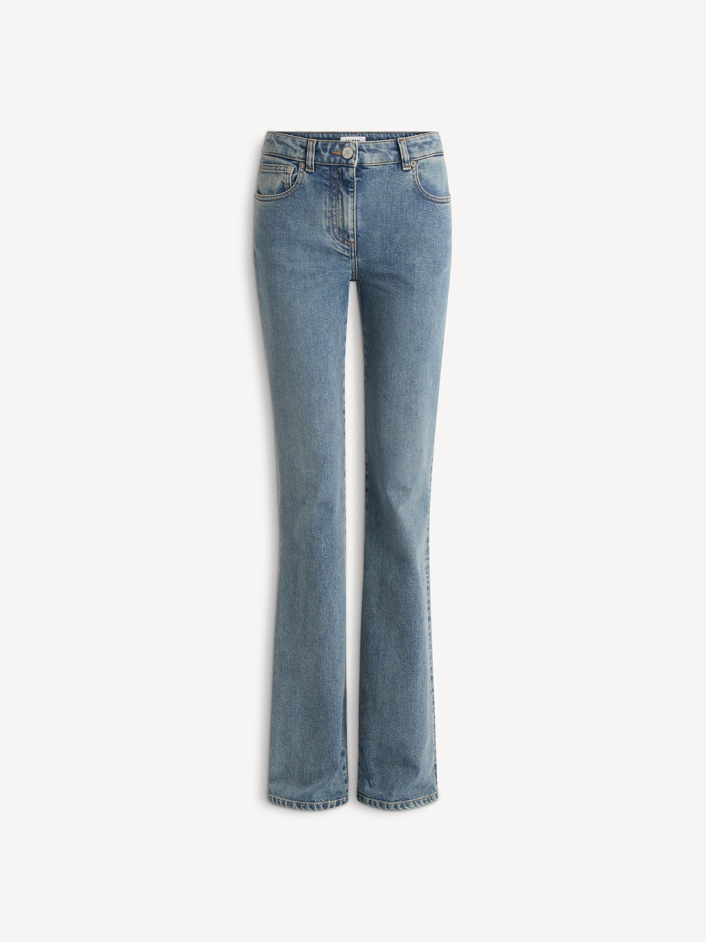 Pantalones bootcut de denim lavado