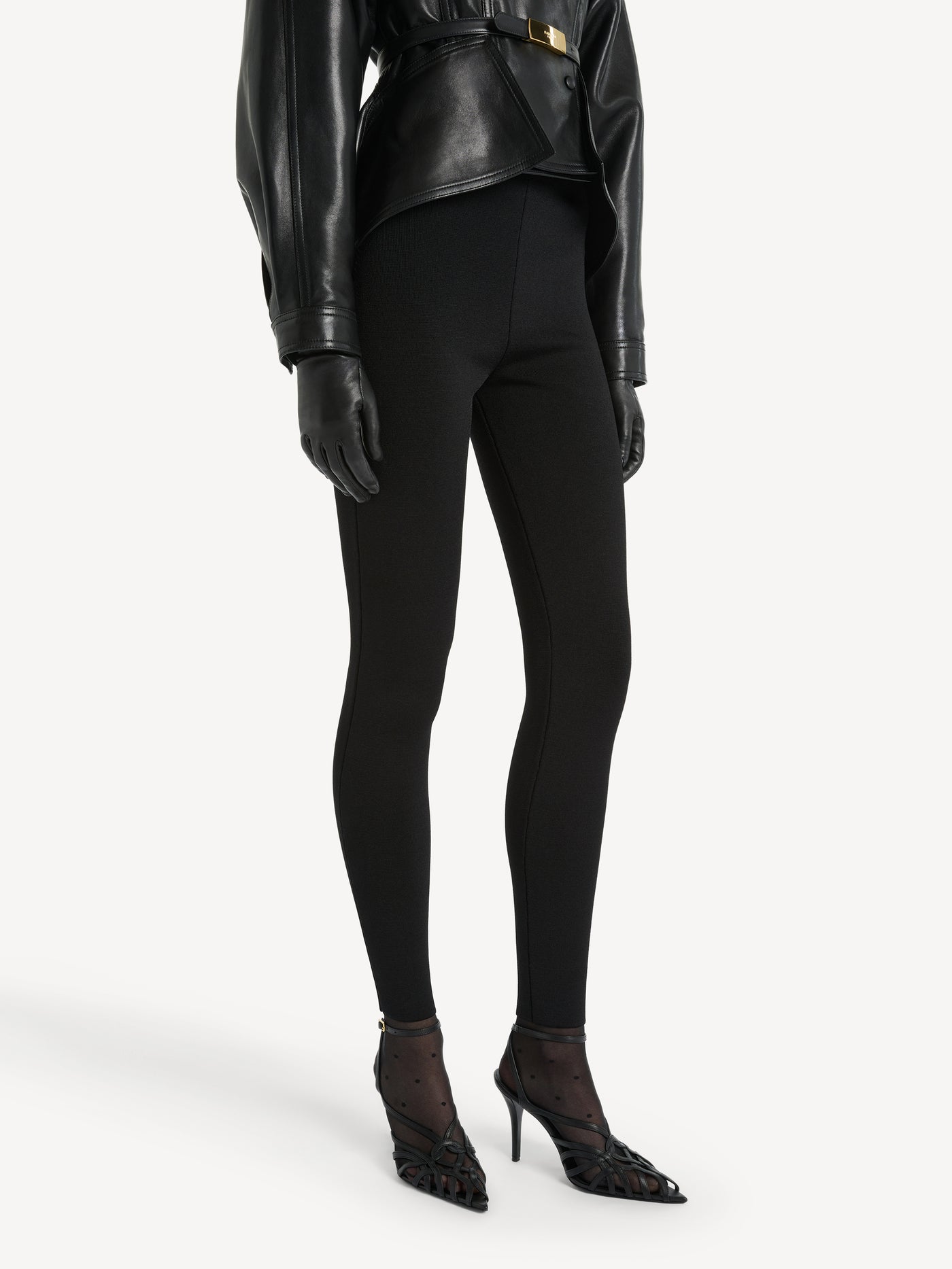 High-waisted Milano jersey trousers