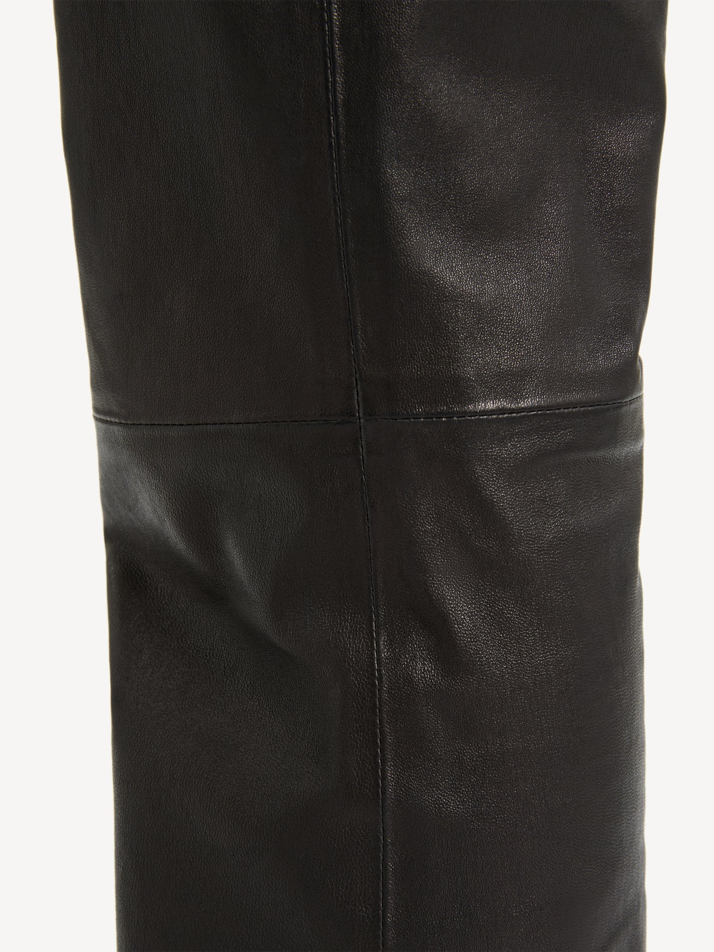Smooth lambskin trousers