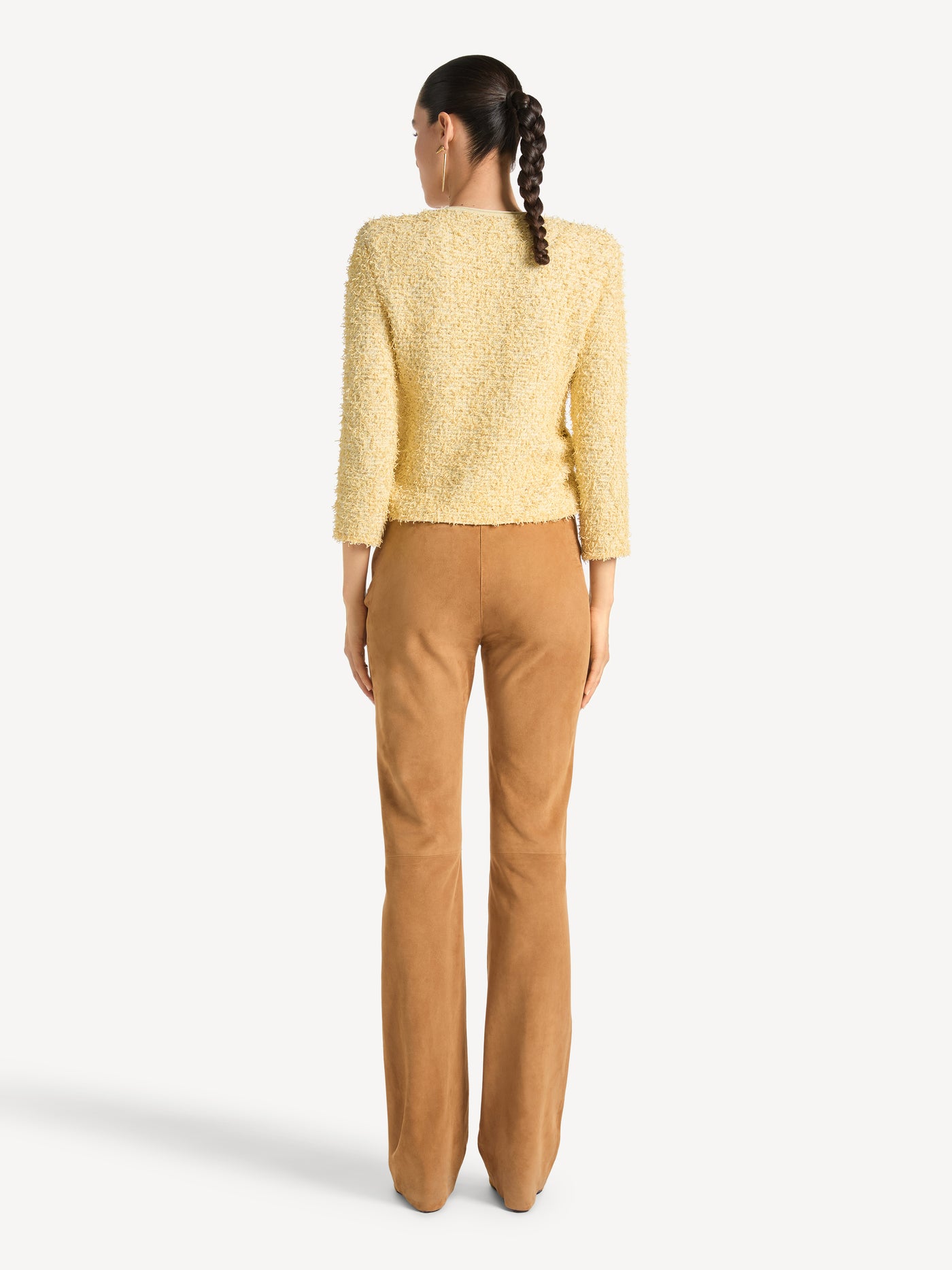 Pantalon en cuir d'agneau suédé