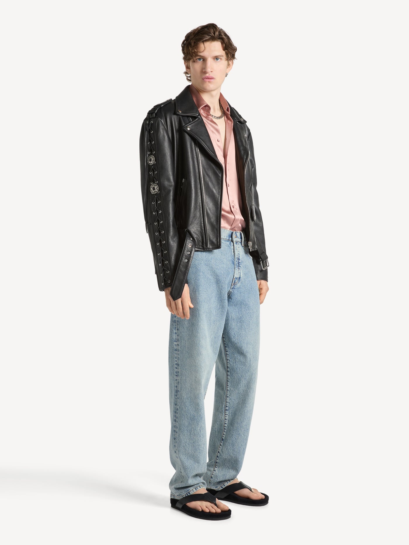 Lockere Hose aus verwaschenem Denim im Vintage-Look
