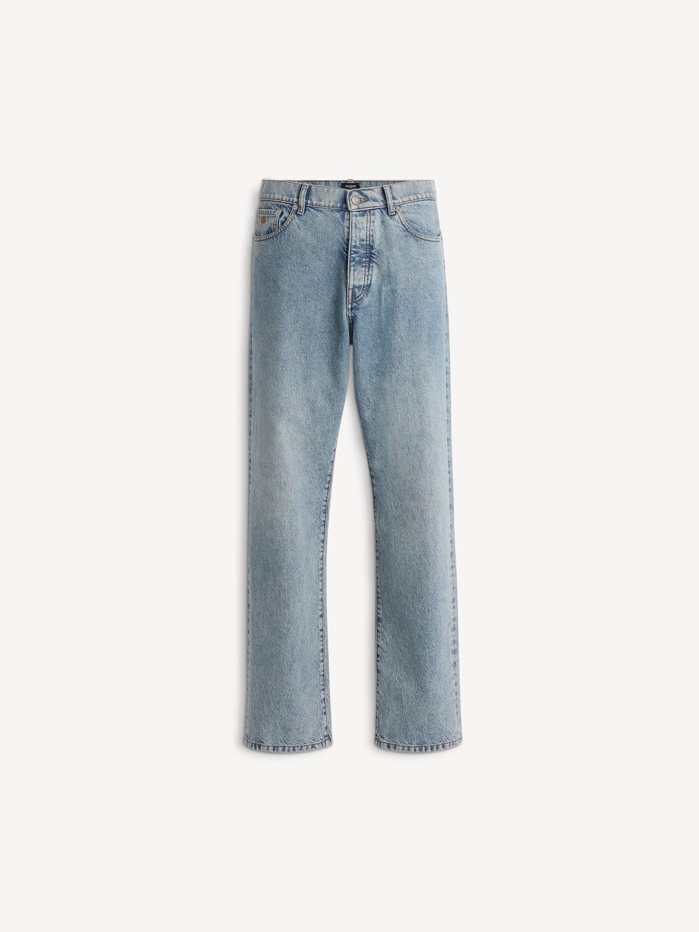 Lockere Hose aus verwaschenem Denim im Vintage-Look