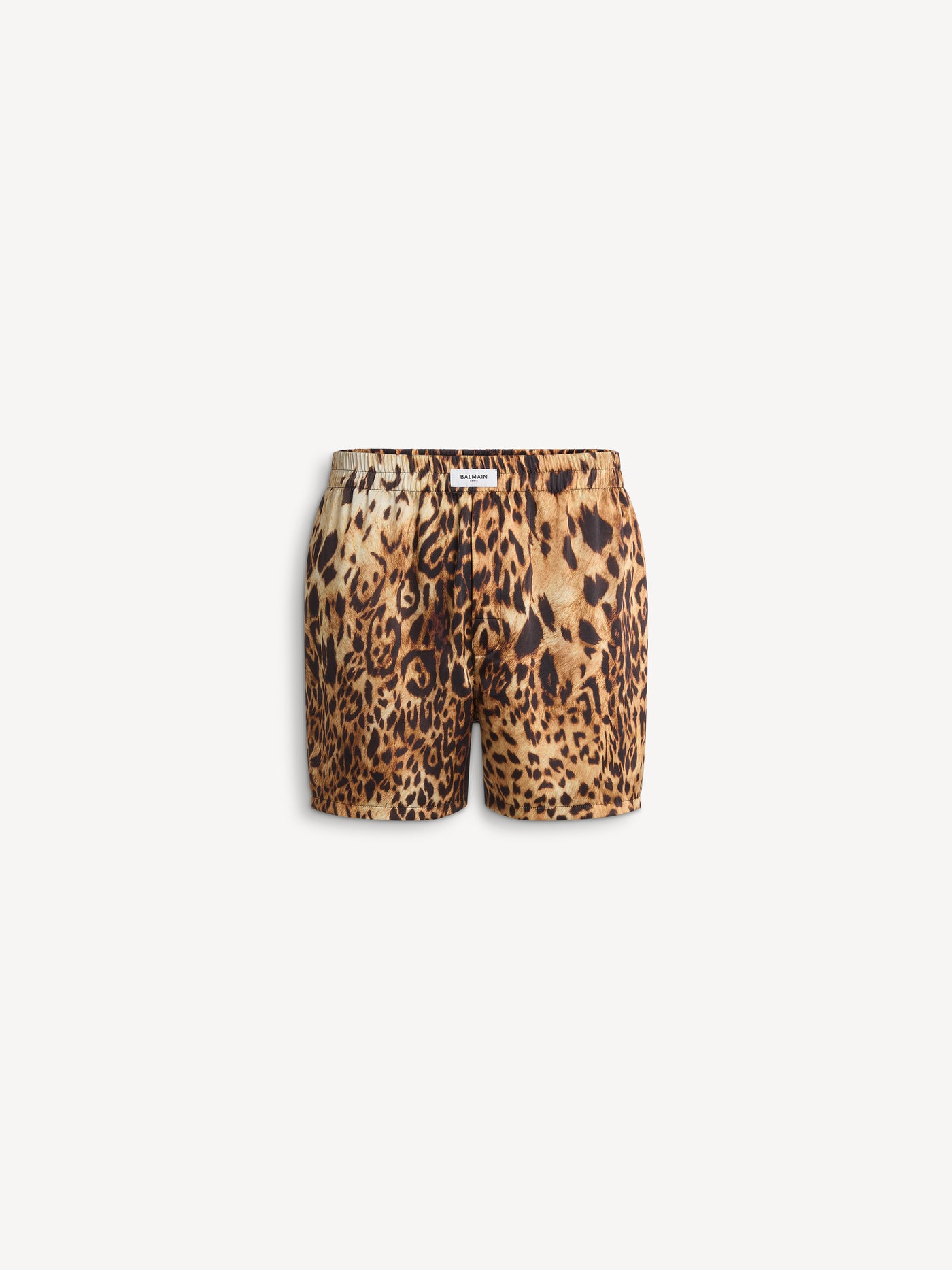 Boxershorts aus Seide mit Leopardenmuster