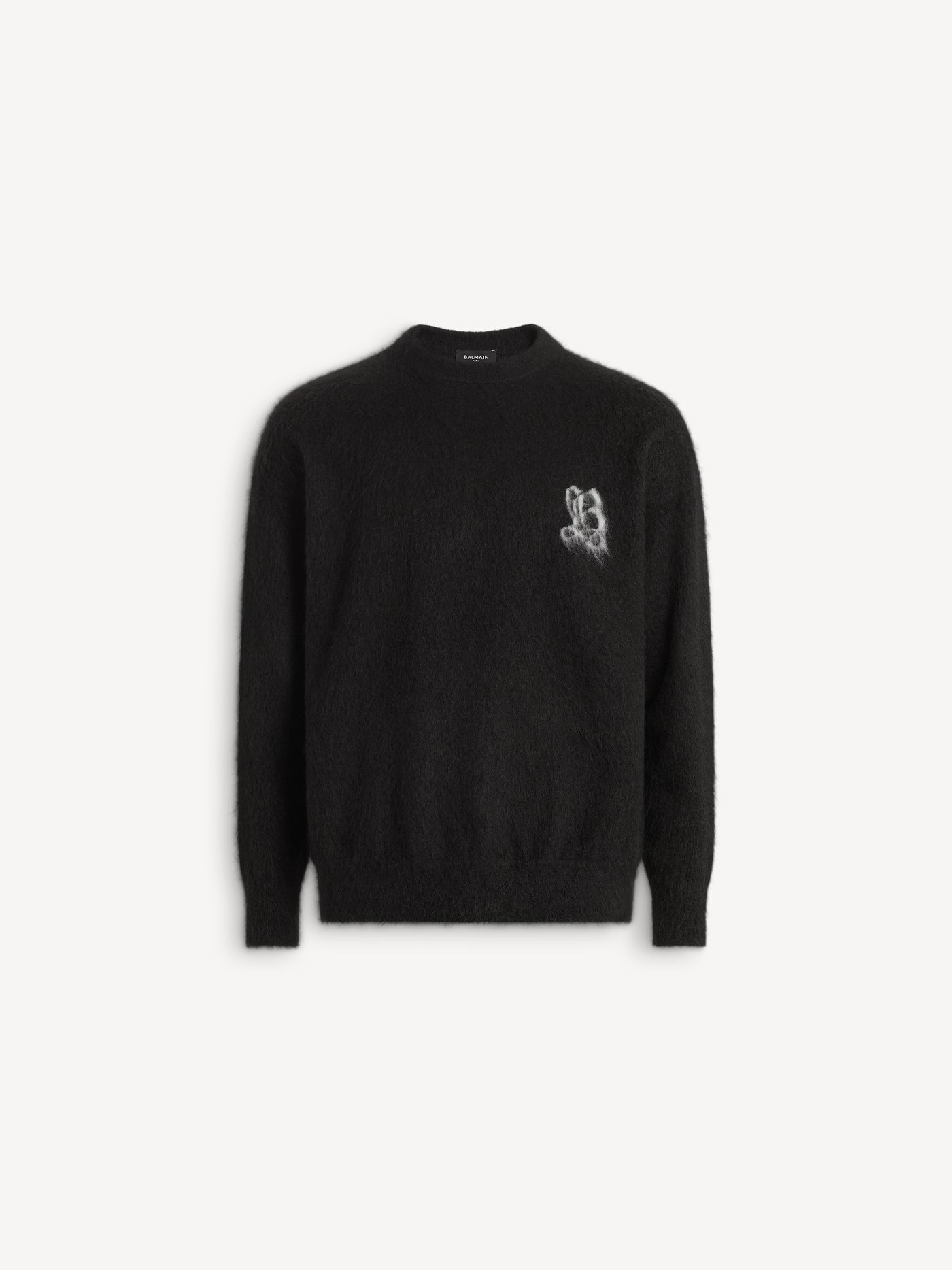 Balmain B Pullover aus gebürsteter Mohairwolle