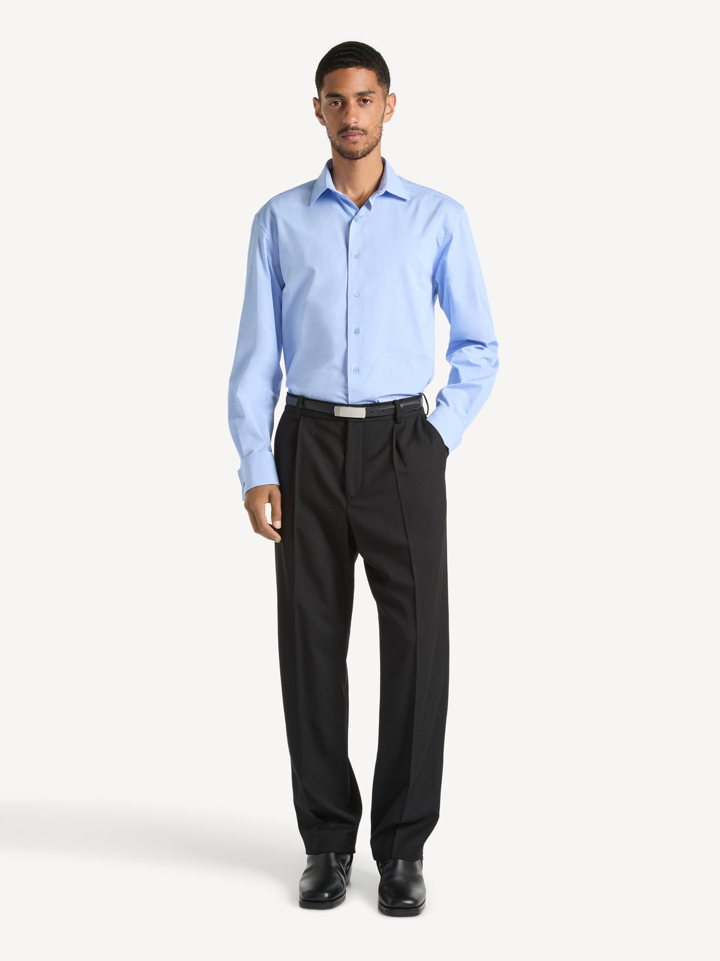 Balmain B Hemd aus Popeline mit Manschettenknöpfen