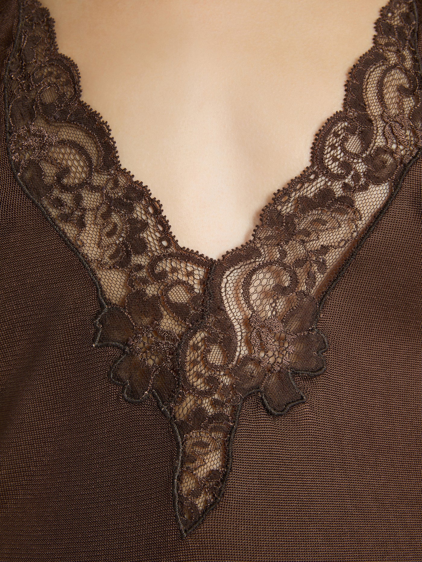 Knit vest top with lace