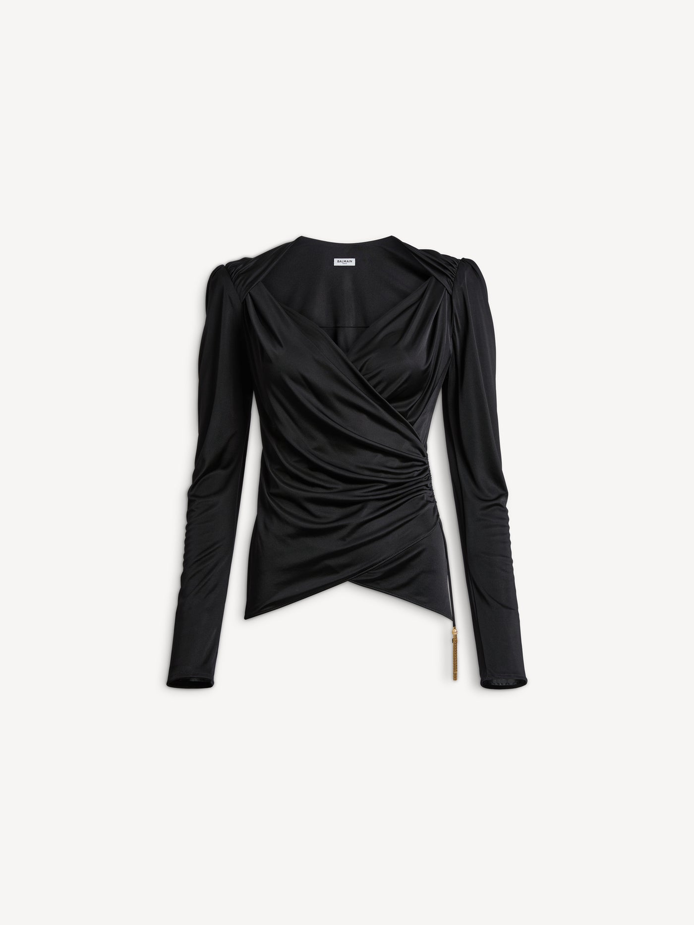 Top drappeggiato in jersey fluido