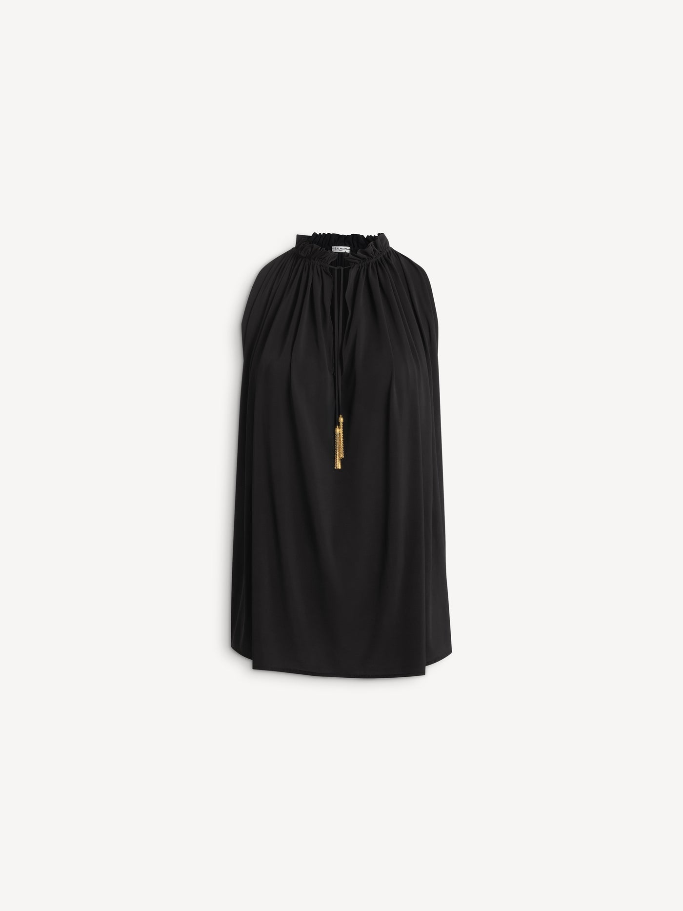 Pleated jersey top