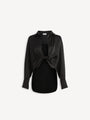 Satin blouse with twist detail