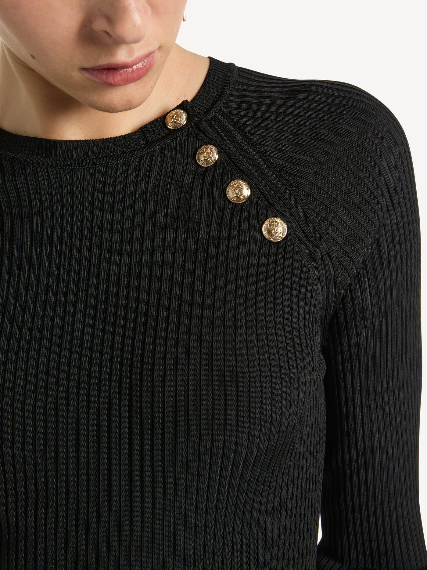 Ribbed knit jumper