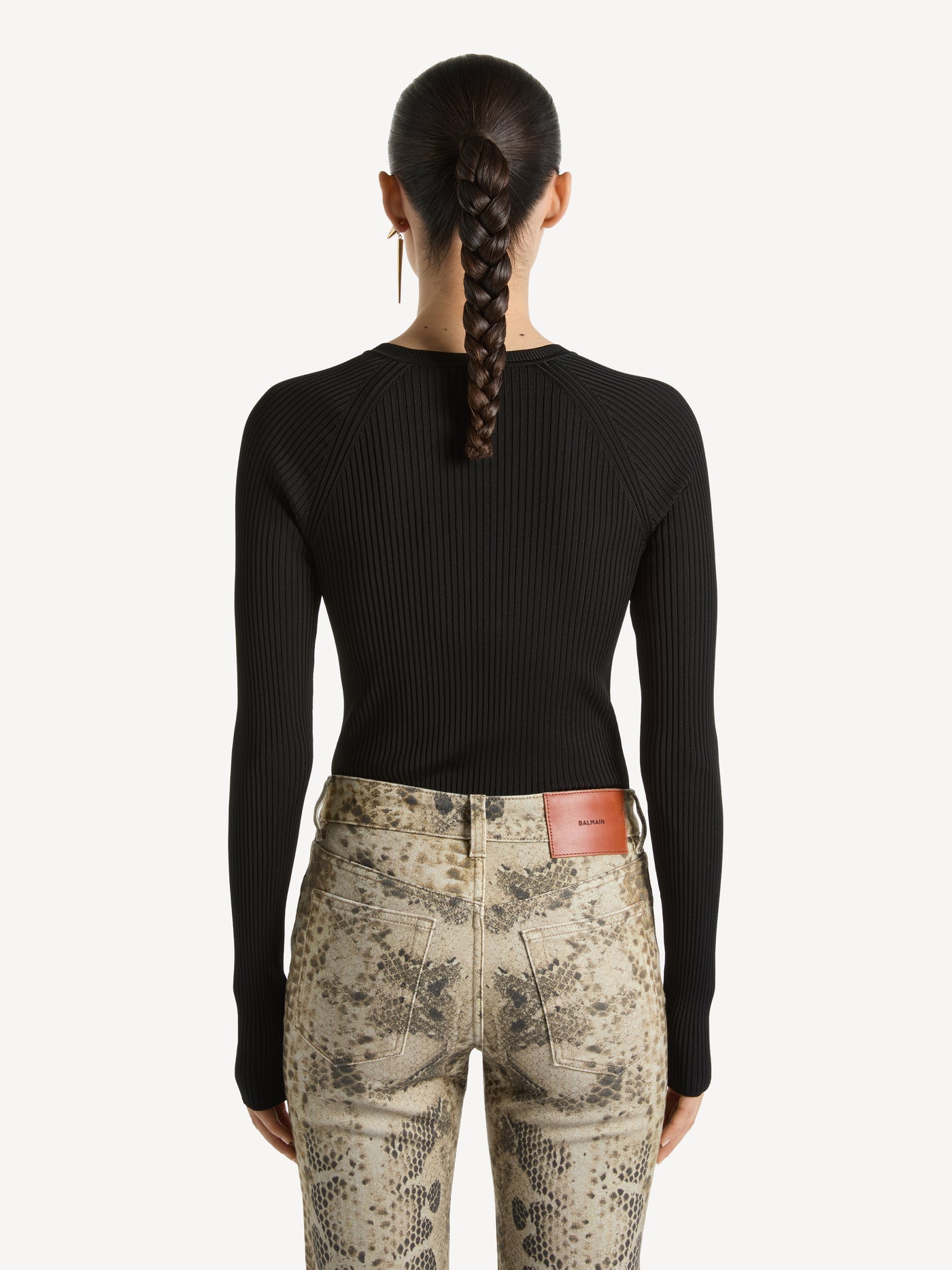 Ribbed knit jumper