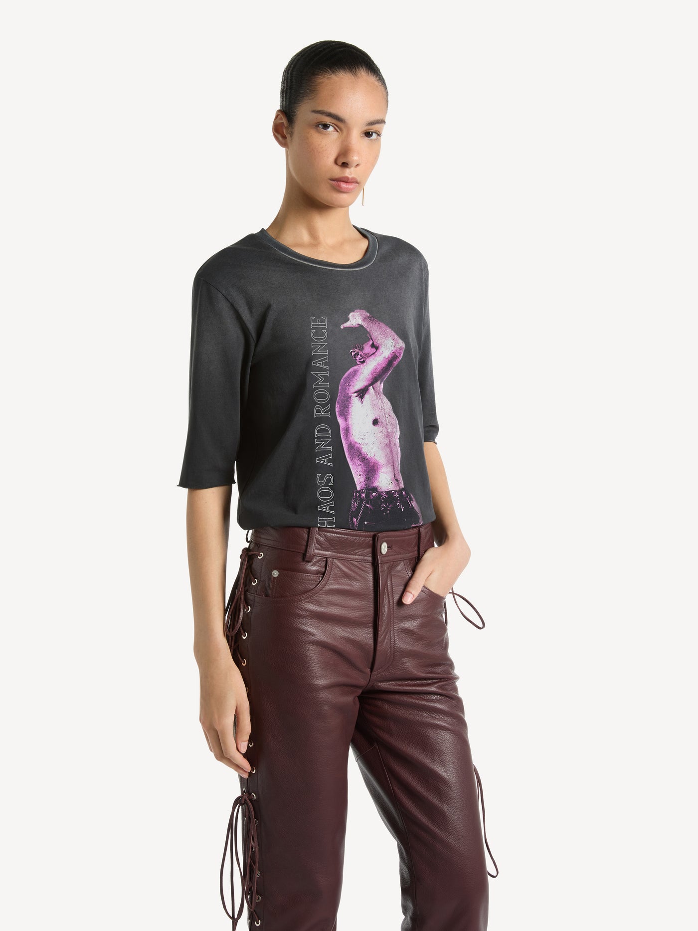 T-shirt with Chaos & Romance print