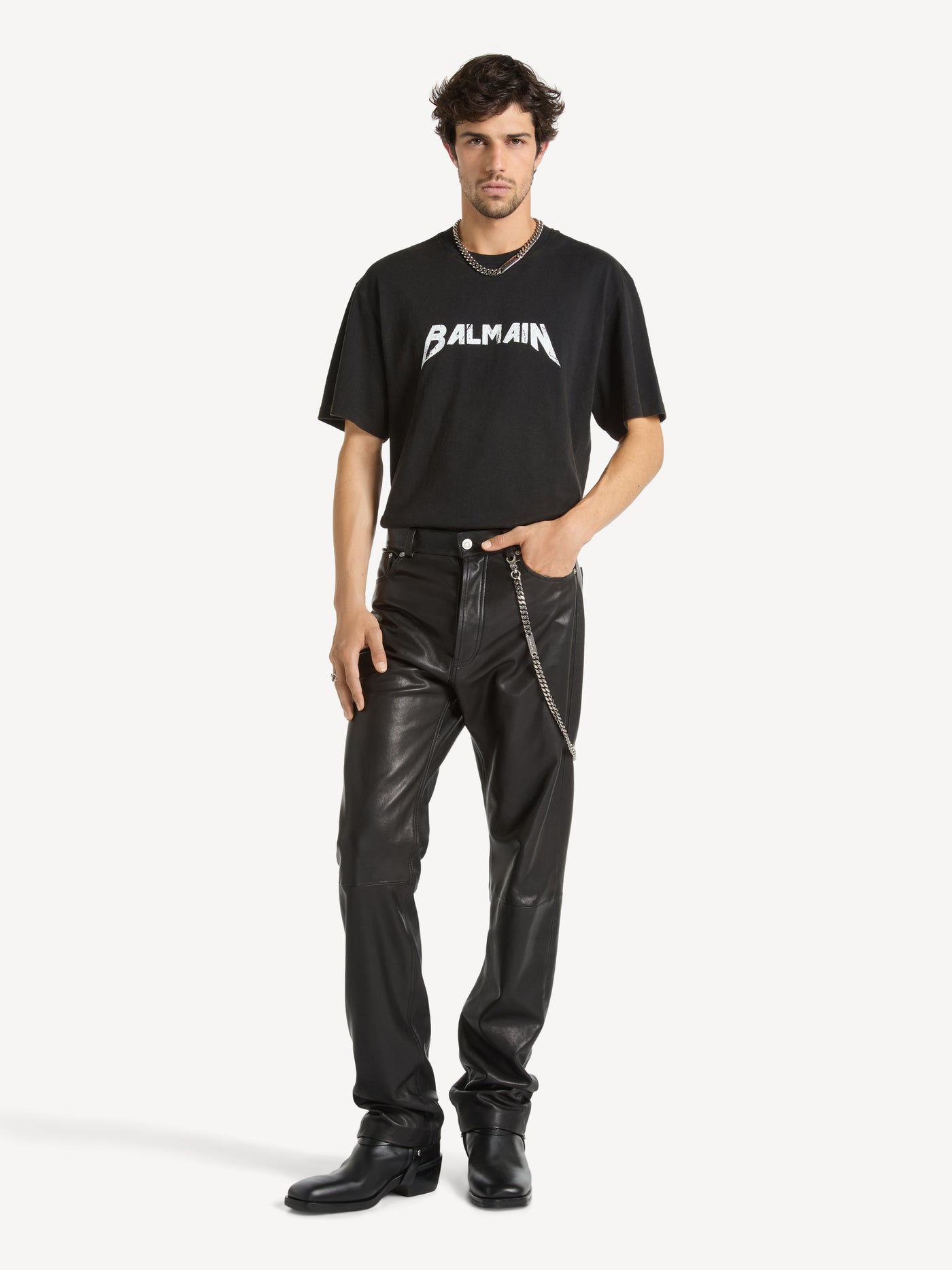 Shirt mit Balmain Band-Print